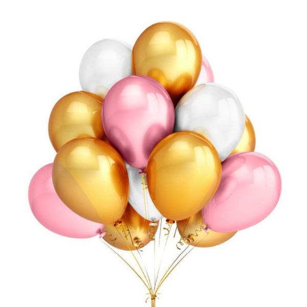 10Pcs Glossy Pearl Latex Balloons Colorful Balloons Happy Birthday Party Globos DIY Kids Toys Gift 【Not metal latex 】