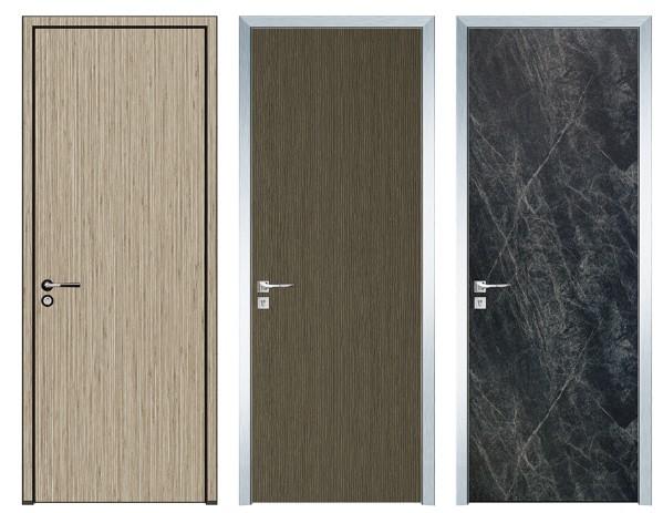 Single leaf aluminum flat plain white hollow interior house doors