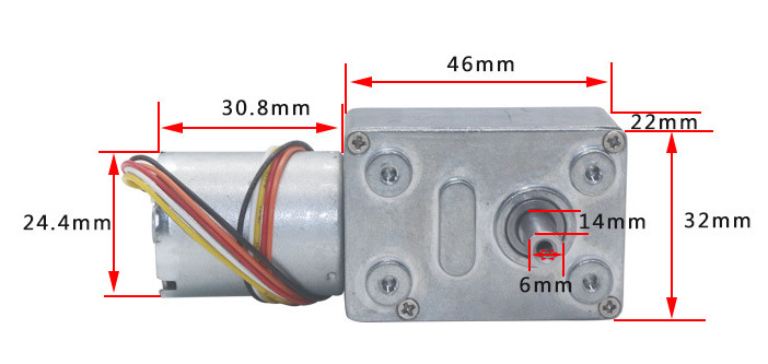 мотор 12V 60rpm безщеточное PWM шестерни 4W Bldc с датчиком Hall