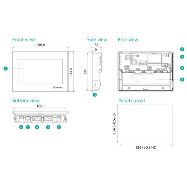 TS1070SI Programmable Display Technoshot TS1000 Smart Series HMI