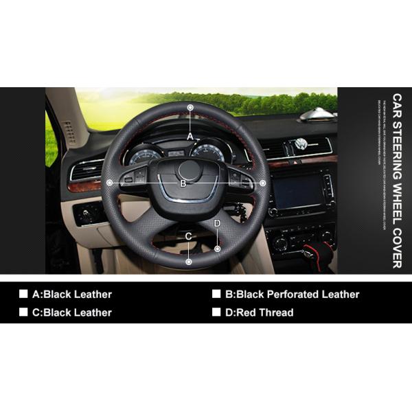 Skoda Octavia a5 Superb Fabia 2012 2013 2014 Artificial Leather Steering Wheel Cover