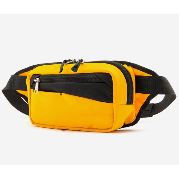 Yellow Economic Outdoor Waist Bag Pouch Waterproof Running Waist Pack Polyester