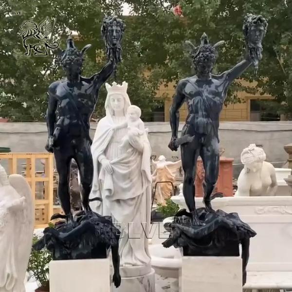 Bronze Perseus Medusa Statue Life Size Metal Greek Sculpture Outdoor Garden Decoration Spot Goods