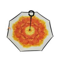 Digitas completas que imprimem o guarda-chuva invertido reverso do Pongee com punho de C