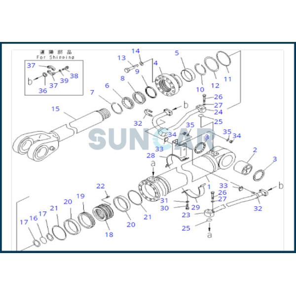 707-99-68420 selo Kit For Wheel Loader WA500-6 do cilindro de 7079968420 elevadores