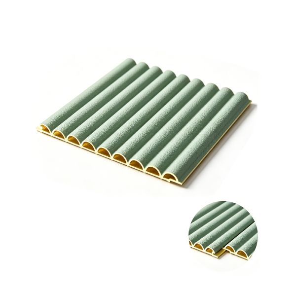 203x15mm Semicircular Arc PVC Fluted Wall Panels Hollow Eco Friendly Interior Cladding Design for Hotel Spaces