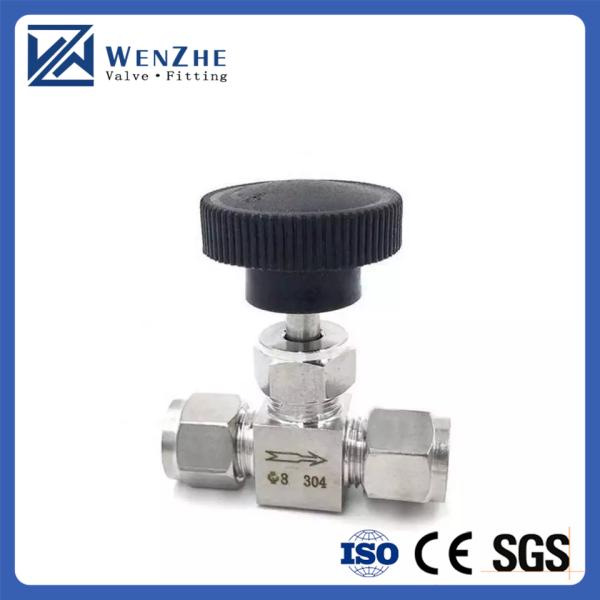 ODM Supporté en acier inoxydable sanitaire 304 316L soupape à aiguille avec surface polissée en miroir