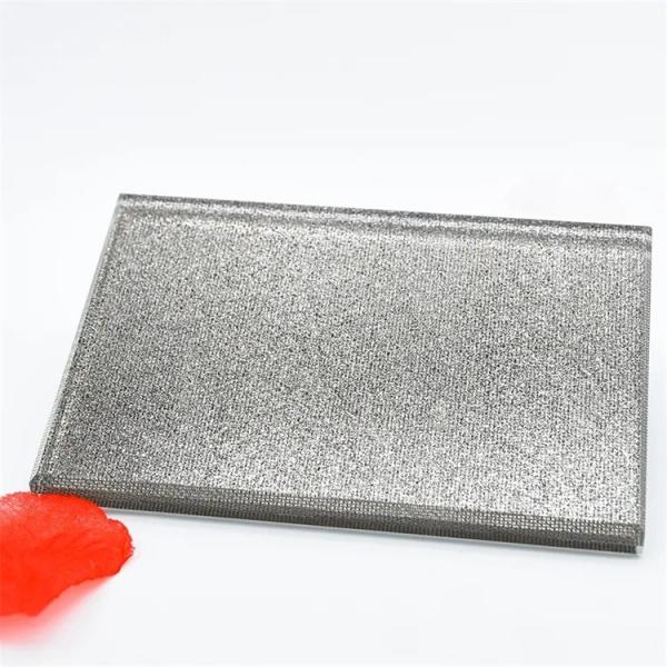 Wire Mesh Laminated Glass Metal Mesh Fire Resistant Tempered Glass 4mm 5mm 6mm 8mm 10mm Laminated Double Glazed Glass For Home Decoration / Curtain Wall