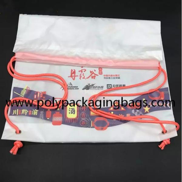 рюкзак Drawstring LDPE CPE веревочки хлопка 7mm пластиковый