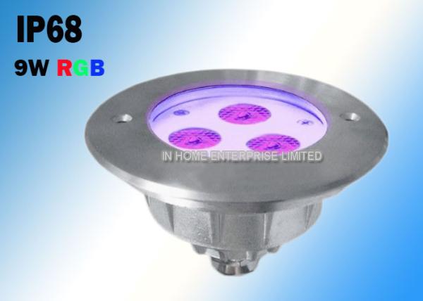 SS 316 3W RGB Underwater Led Pond Lights Super Bright For Swimming Pool