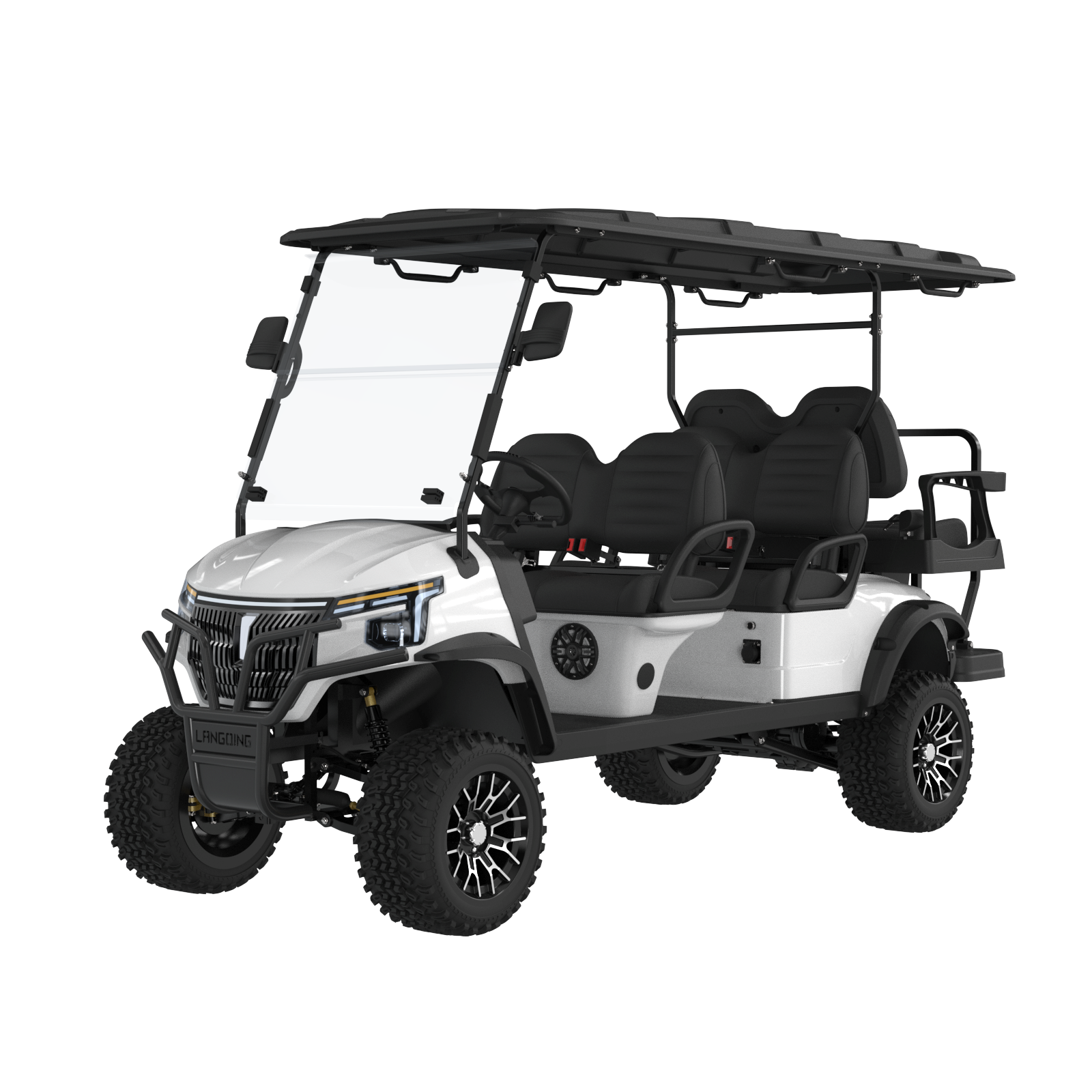 Fine Workmanship 8-Passenger 6 Front-facing and 2 Rear-facing Golf Car with Acrylic Windshield