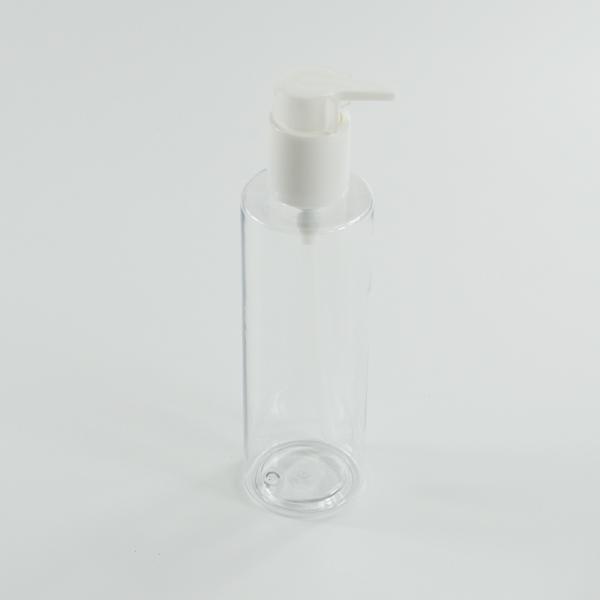 Silk-screen Printing 220ml Flat Shoulder Body Oil Bottle for Make Up Remover Lotion Pump