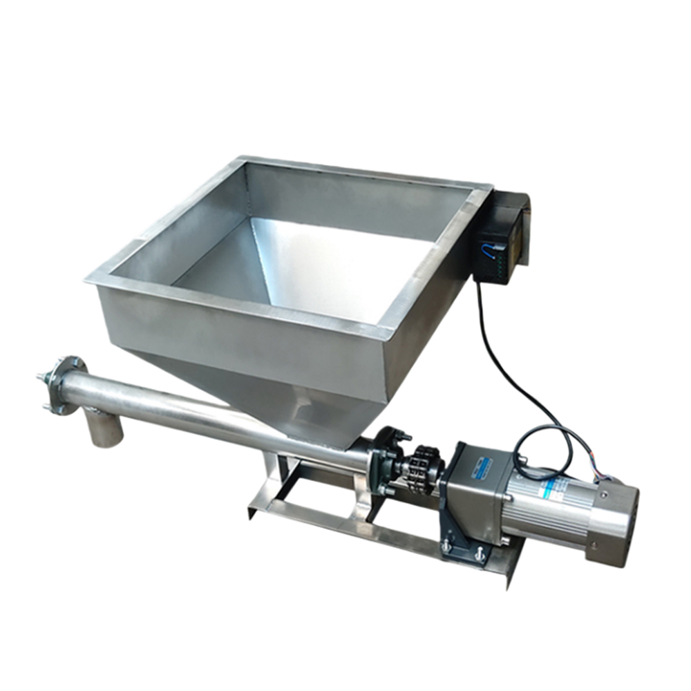 Stainless Steel Screw Feeder with Square Hopper and Variable Frequency Drive for Powder and Granule Conveying