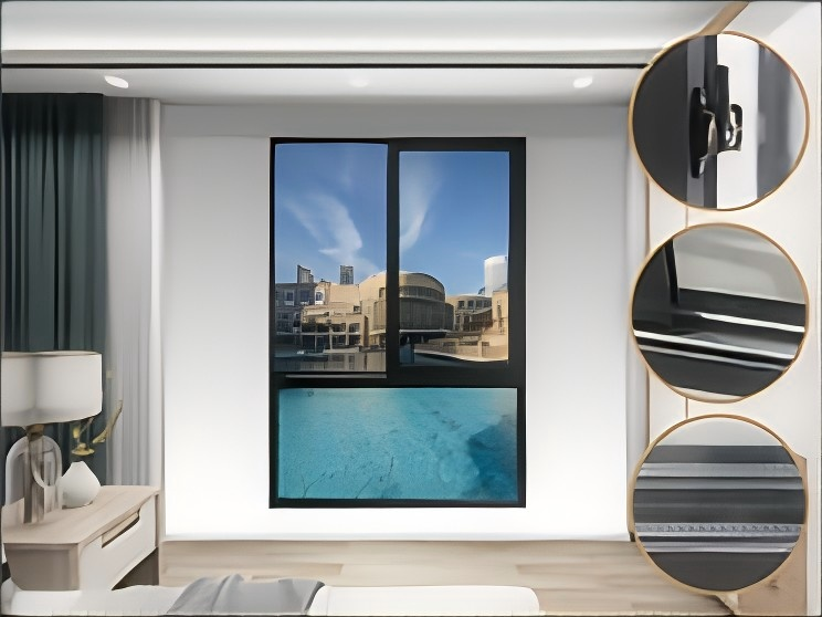 Exterior Modern Aluminum Windows Soundproof Secure Efficient Design