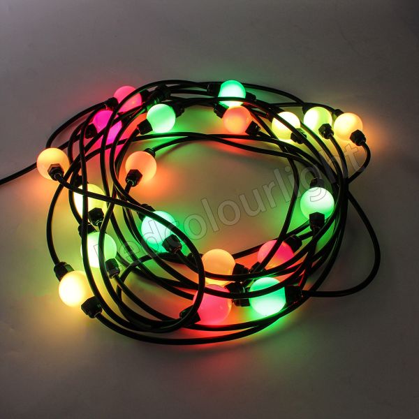 IP65 Waterproof 35mm DMX RGB LED Ball Light String with Custom Spacing
