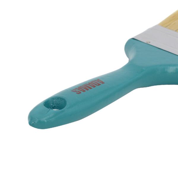 Flat Wide Natural Bristle Paint Brush 57-64mm Length Out Stainless Iron / Steel Ferrule