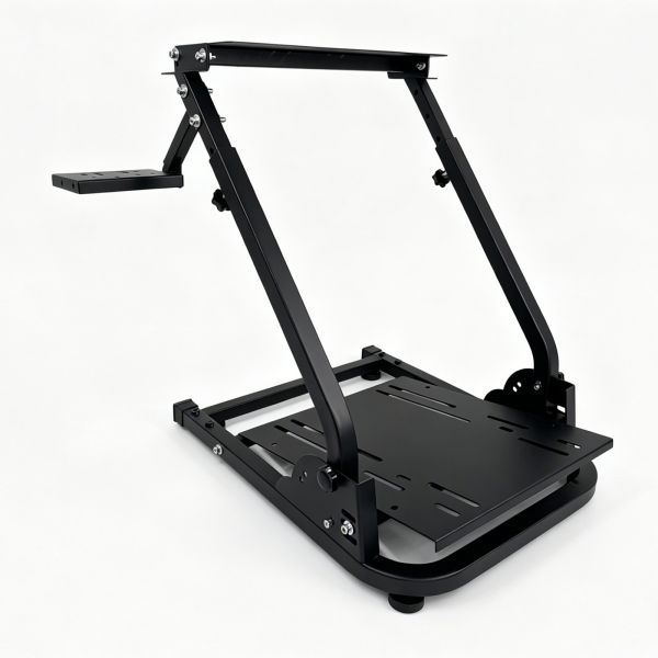 Reinforced Adjustable Racing Cockpit Simulator Stand Black Powder Coated