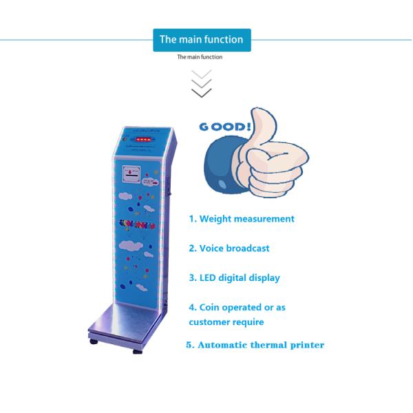 Coin Vending Weighing Scales Division 0.1kg LED Display Type Digital Body Weight Machine