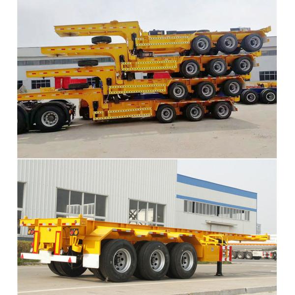 40 Tons Tri Axle Chassis Trailers 20/40 Feet Skeleton Trailer with 10/10/10 Leaf Spring