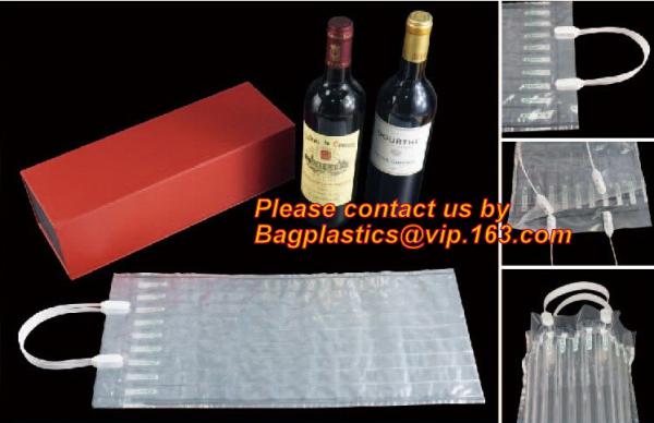inflatable air bag for wine bottle, wine bottle air bag transport protective shock resistant cushion hand bag packaging,