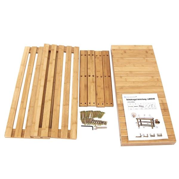 Non - Toxic High Strength Bamboo Home Furniture , Bamboo Shoe Storage Bench