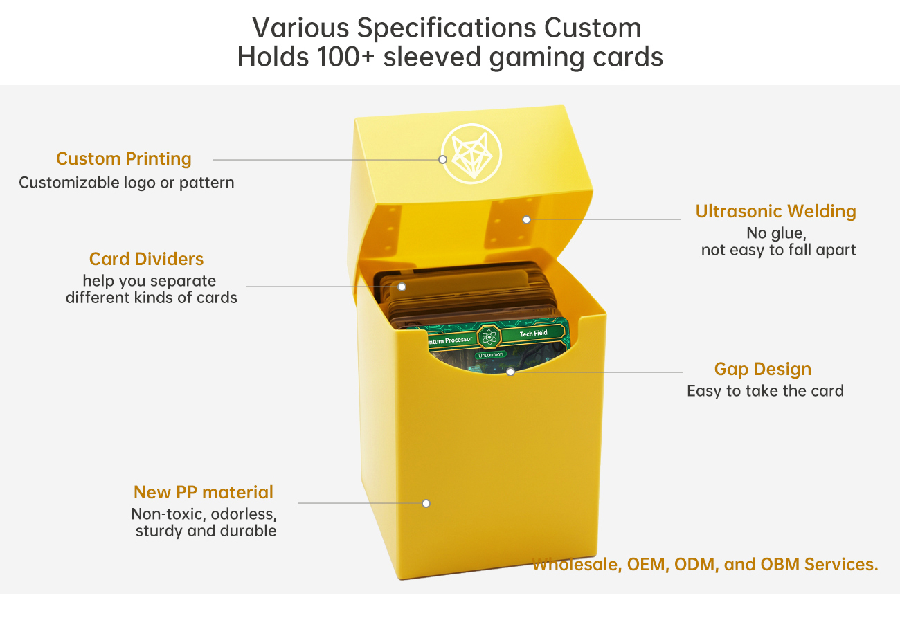 Custom PP Plastic Flip Card Box Durable Secure and Eco-Friendly deck card boxes