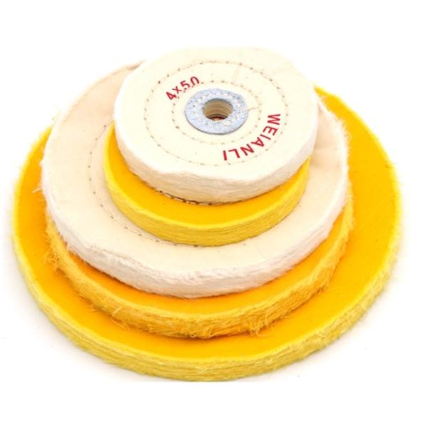 Stainless Steel Round Buffing Cloth Flap Wheel with Shaft Inner Hole Size Flexibility