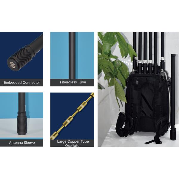 Baton/Microphone-Type Omnidirectional FRP Jammer Antenna - Suitcase/Portable/Fixed Scenarios