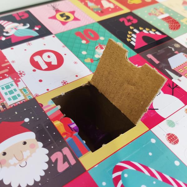 Corrugated Mailer Style Christmas Countdown Box For Toys And Gifts