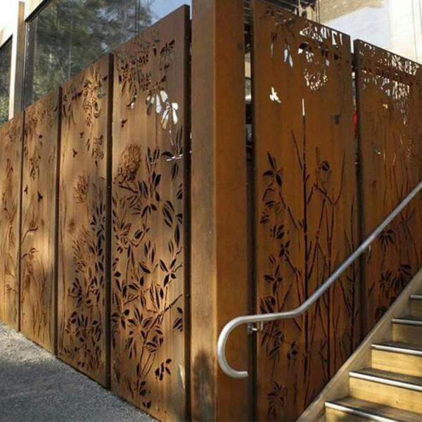 5.9ft Metal Decorative Panels 70.1 Inch Plasma Cutting Corten Steel