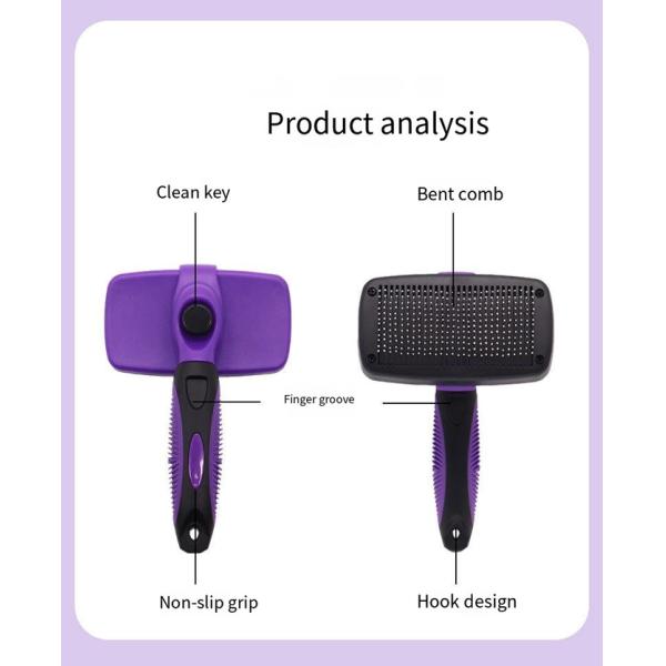 Удаление волос для домашних животных Игла гребка Массаж для собак Гребка для мытья для кошек Уборка и уборка