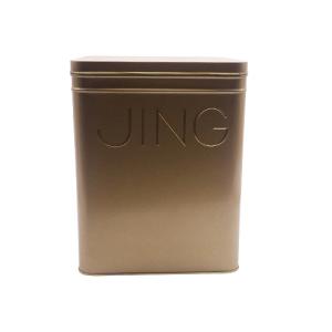Grande cartucho quadrado Tin With Hinged Lid Tea Tin Packaging do chá