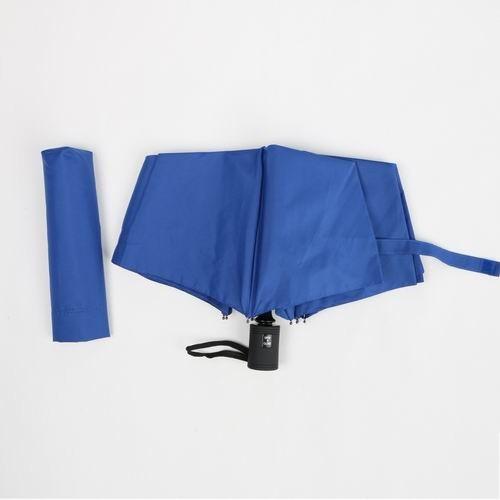 21 inch royal blue auto open close umbrella with black rubber coating plastic handle