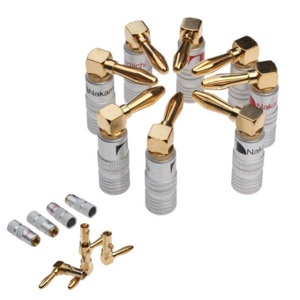 Степень 24K штепсельных вилок банана 90 Dia 4mm мужская Nakamichi универсальная