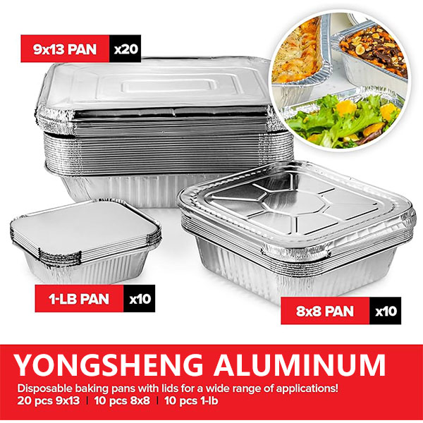 10 20 50 PCS Food Grade Disposable Small Aluminum Foil Food Containers With Lids