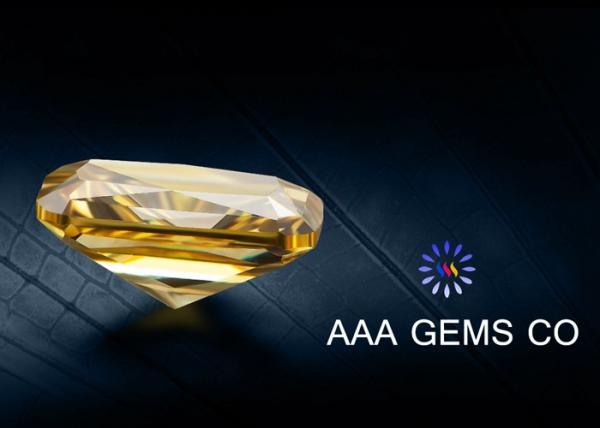Light Yellow Radiant Cut Moissanite Diamond Middle Size 5mm x 7mm