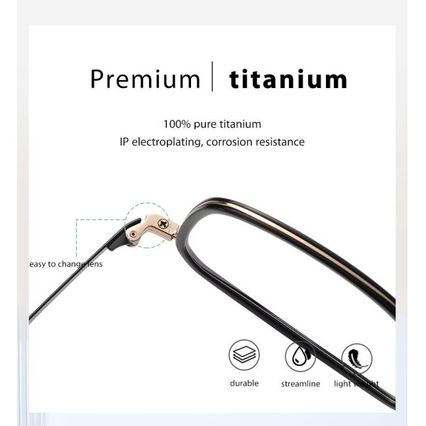 Ясные стекла титана ацетата объектива, Unisex OEM стекел рамки металла