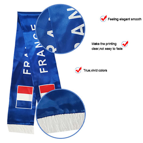 Шарфа футбола 100% полиэстер аксессуары одеяния национального изготовленные на заказ