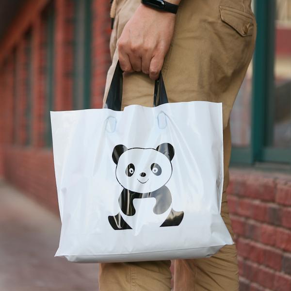 Multiple Patterns Floral Plastic Bags Boutique Gift Bag Clothing Packaging Soft Loop Handle Outdoor Shopping Accessories