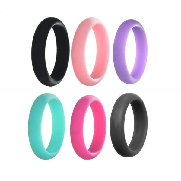 5mm Breathable Silicone Rings for Women Wedding Anniversary