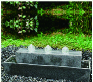 Carved Granite backyard Water Fountains Glass Crystal Balls For Decoration