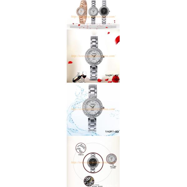 YQ07 Rose Gold Silver Watch Stainless Steel Band Watches Girls Female Bracelet Watch Dress