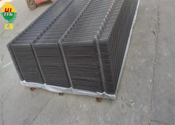 Cerca de segurança revestida Multipurpose de Panel Anti Cut 358 da cerca do pó preto de 8GA 10GA