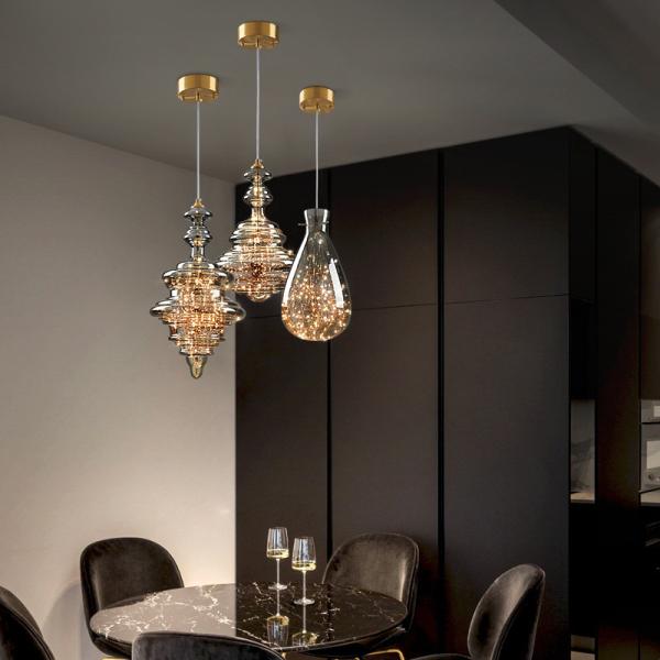 Decoration Glass Hanging Lamp for Dining Room Kitchen Bar LED Stars Glass Chandelier(WH-GP-175)
