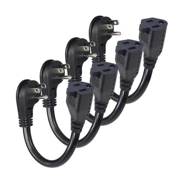 NEMA 5-15P to 5-15R Power Cord 1FT 2FT for PC Power Supply