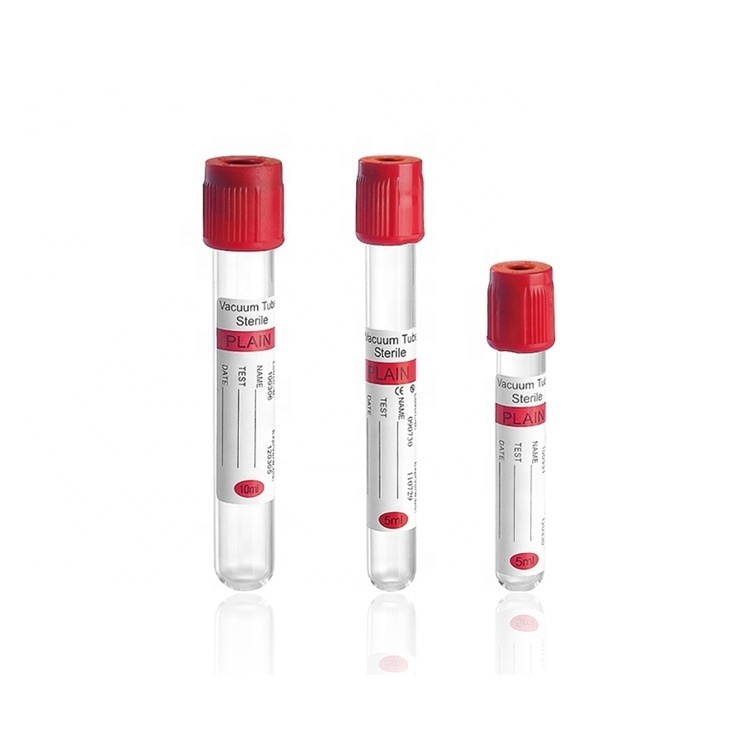 No Additive Disposable Vacuum Blood Collection Tube