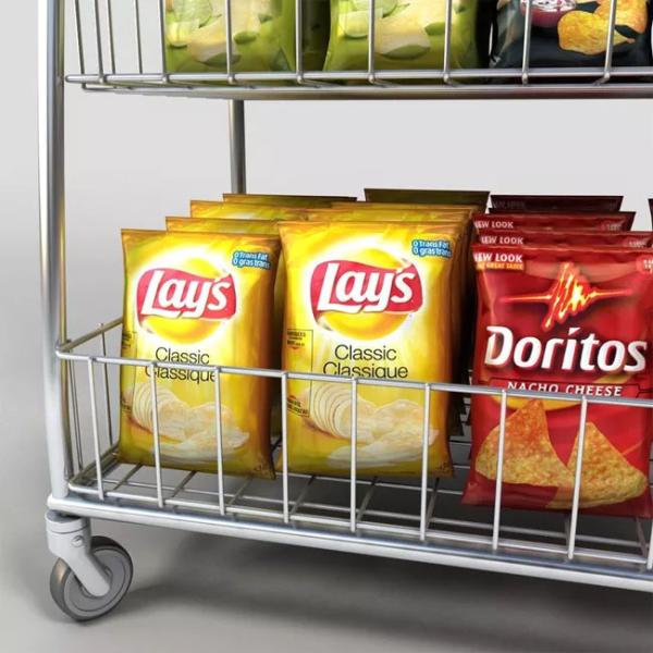 Wire Shelving Grid Panel Display Racks for Eco-Friendly Advertising and Displaying Snacks