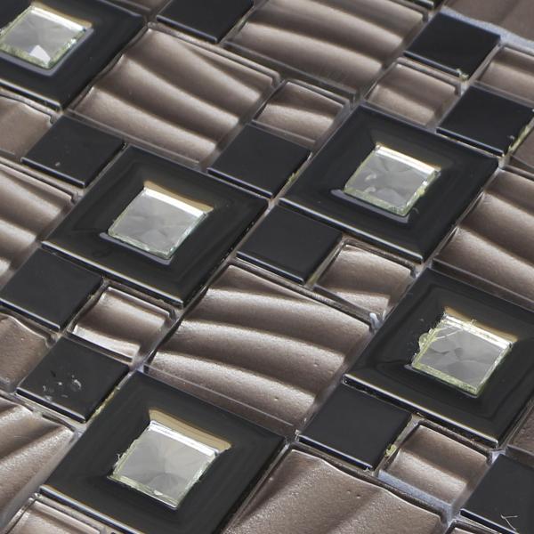 300x300mm ice crack mosaic tile,new mosaic design tile,black color