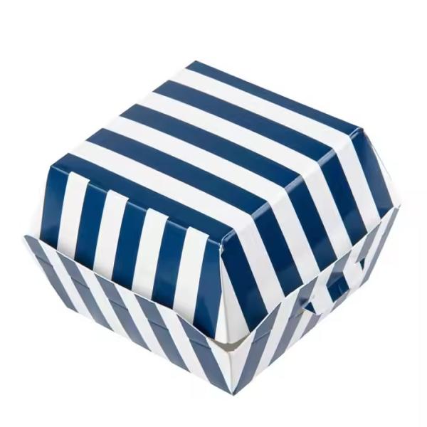 Burger Box Kraft Corrugated Cardboard Biodegradable Customized Fast Food Box