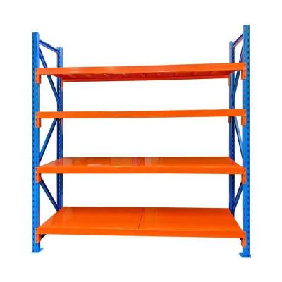 Blue Longspan Boltless Assembly Shelves Orange Warehouse Versatile Storage Medium Duty Rack